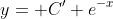 y= C' e^{-x}