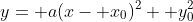 y= a(x- x_0)^2+ y_0^2