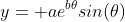 y= ae^{b\theta}sin(\theta)