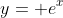 y= e^x