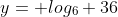 y= log_6 36