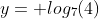 y= log_7(4)