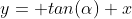 y= tan(\alpha) x