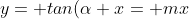 y= tan(\alpha x= mx