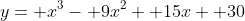 y= x^3- 9x^2+ 15x+ 30