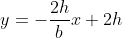 y=-\frac{2h}{b}x+2h
