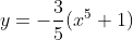 y=-\frac{3}{5}(x^5+1)