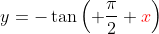 y=-\tan\left( \frac{\pi}{2} {\color{red}x}\right)