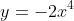 y=-2x^4