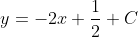 y=-2x+\frac12 C