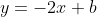 y=-2x+b