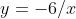 y=-6/x