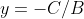 y=-C/B