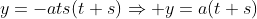 y=-ats(t+s)\Rightarrow y=a(t+s)