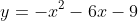 y=-x^2-6x-9