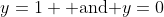 y=1 \mbox{ and }y=0