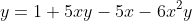 y=1+5xy-5x-6x^{2}y