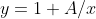 y=1+A/x
