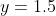 y=1.5