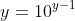 y=10^{y-1}