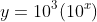 y=10^3(10^x)