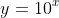 y=10^x