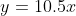 y=10.5x