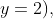 y=2),