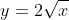 y=2\sqrt{x}