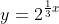y=2^{\frac{1}{3}x}