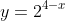y=2^{4-x}