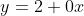 y=2+0x