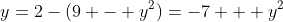 y=2-(9 - y^2)=-7 + y^2
