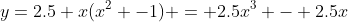 y=2.5 x(x^2 -1) = 2.5x^3 - 2.5x