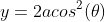 y=2acos^2(\theta)