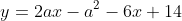 y=2ax-a^2-6x+14