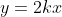 y=2kx