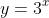 y=3^x