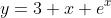 y=3+x+e^{x}