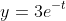 y=3e^{-t}