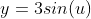 y=3sin(u)