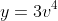 y=3v^4