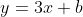 y=3x+b