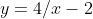 y=4/x-2