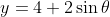 y=4+2\sin\theta