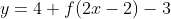 y=4 f(2x-2)-3