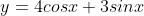 y=4cosx+3sinx
