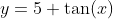 y=5 \tan(x)
