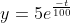 y=5e^{\frac{-t}{100}}