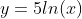 y=5ln(x)